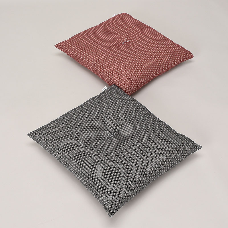 麻の葉柄座蒲団 エンジのみ