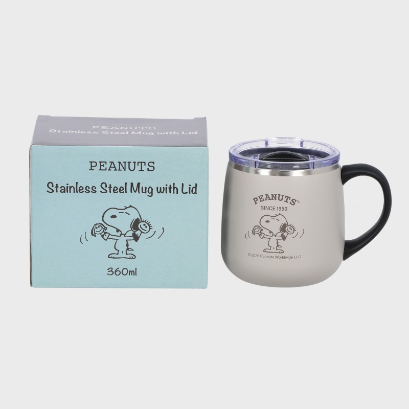 『スヌーピー/SNOOPY/PEANUTS』フタ付ステンレスマグ