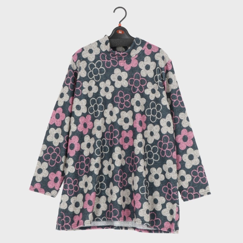 婦人LL寸デジタル花柄チュニック