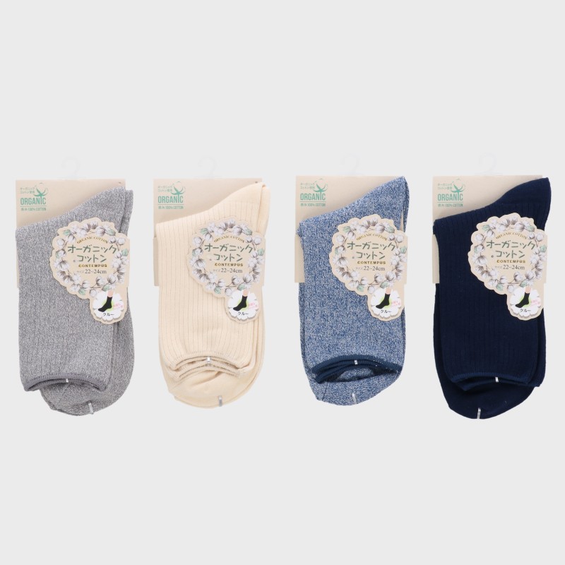 婦人オーガニックコットンクルー