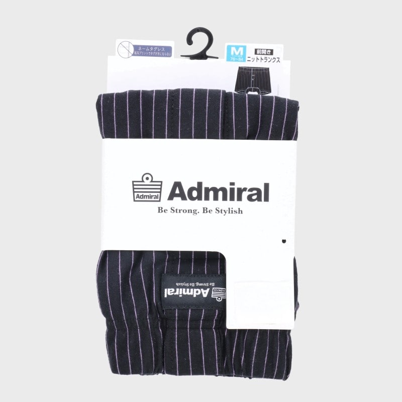 紳士『Admiral』ストライプ柄ニットトランクス
