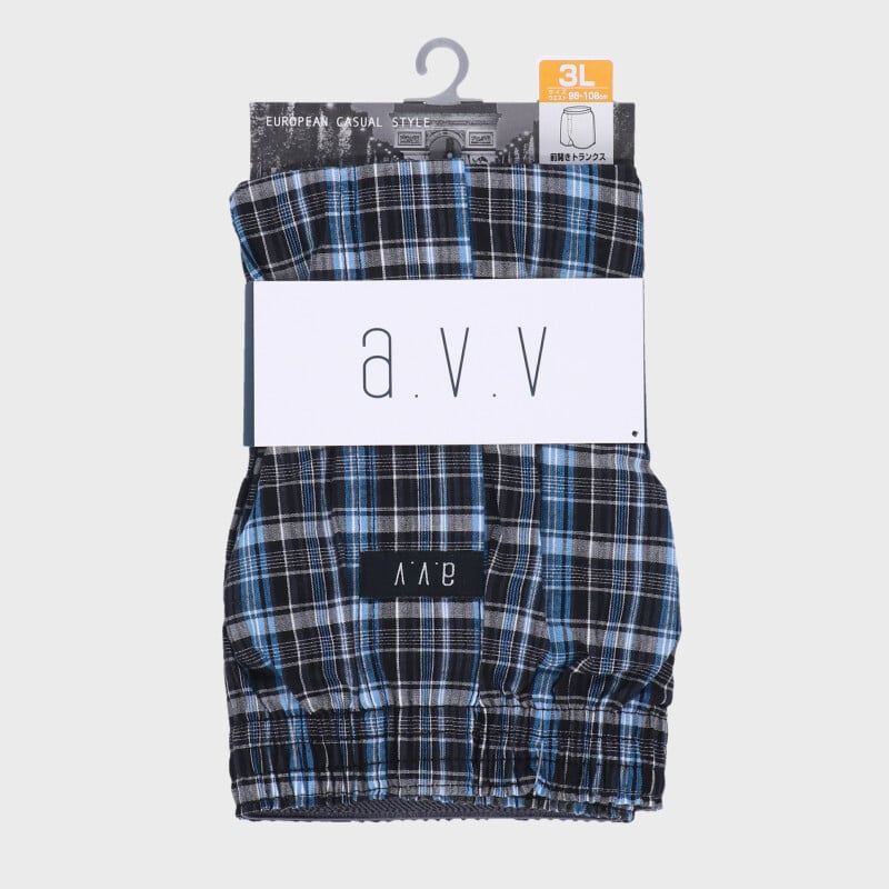 【公式】卸・仕入れサイト【SELF WEB SHOP】-大西衣料株式会社-紳士『avv』チェック柄トランクス（3L・4L）(3L チェック柄