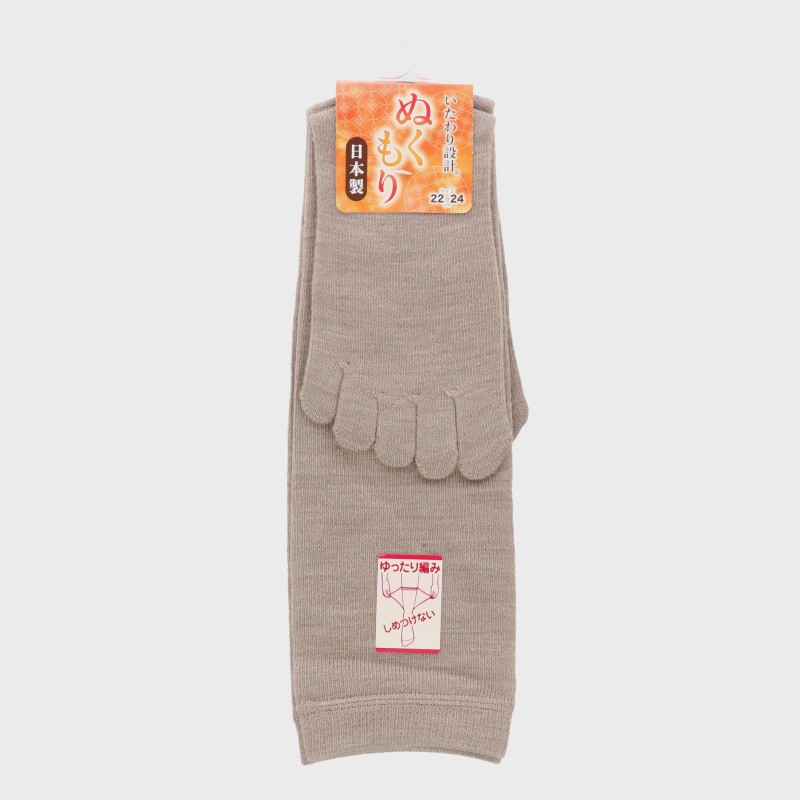 婦人『ぬくもり』毛混5本指ハイソックス
