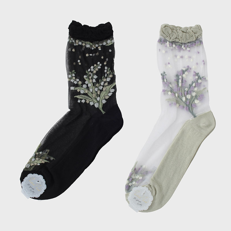 婦人足底綿シースルーソックス