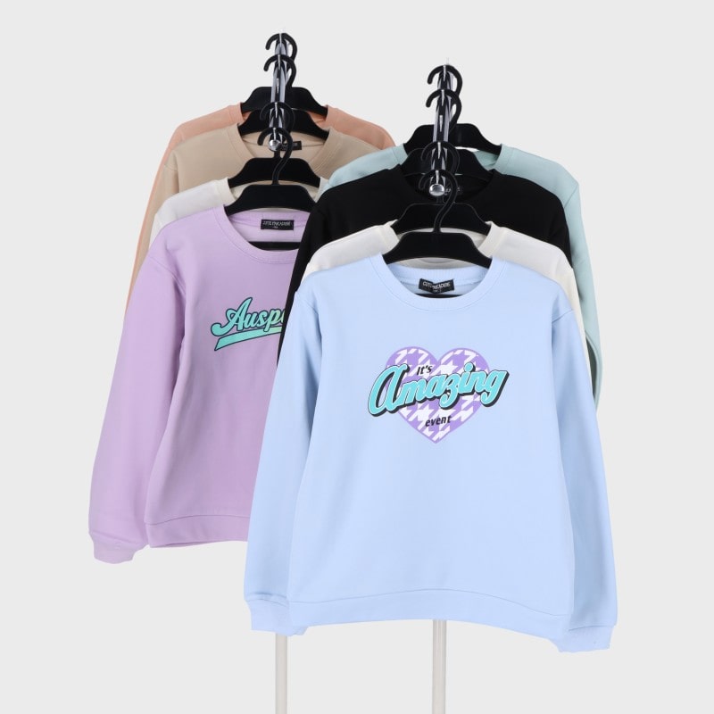 女児合寸裏起毛トレーナー4柄