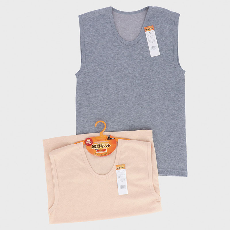 紳士綿混キルト当付ベスト