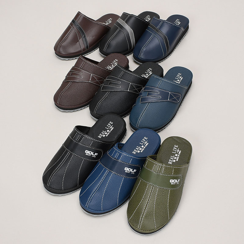 紳士前閉じヘップサンダル活性炭入