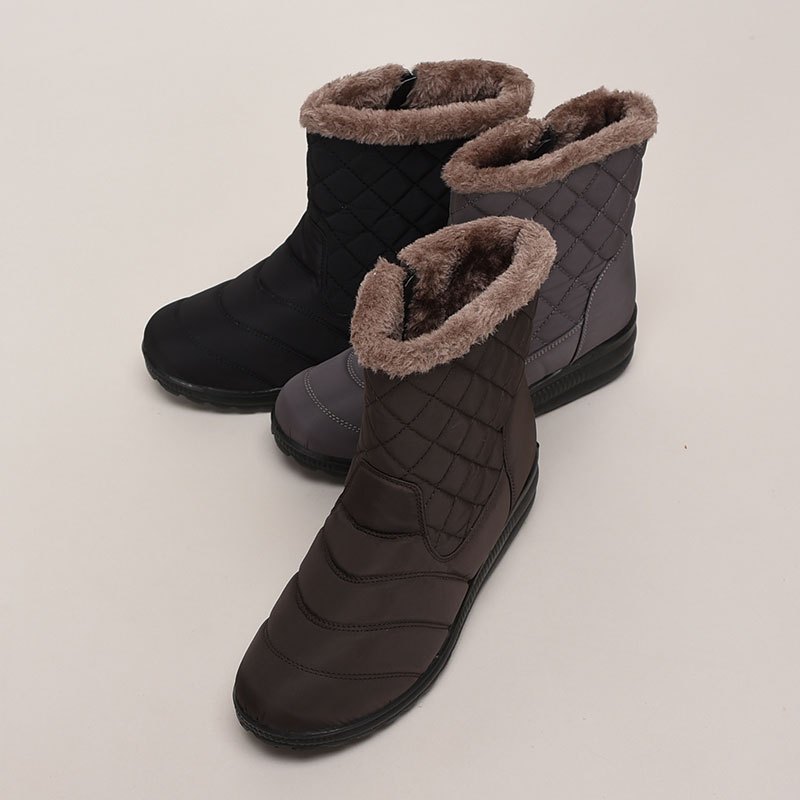 婦人キルティングボアブーツ