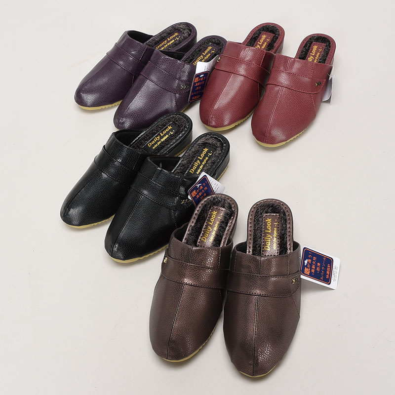 婦人防寒ファー付ヘップサンダルスパイク