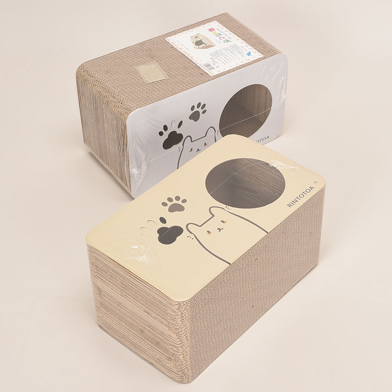 猫柄爪とぎ ハウス