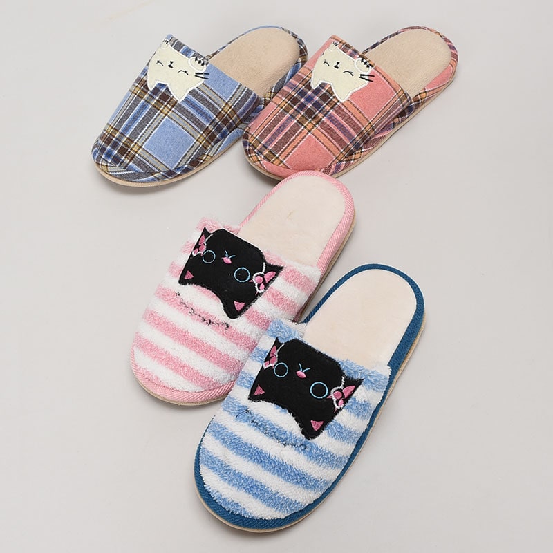 婦人外縫ネコスリッパD