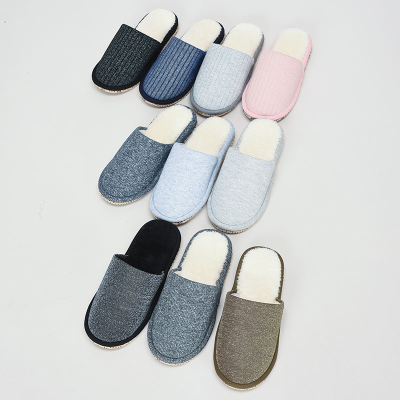 婦人外縫ラメニットスリッパ