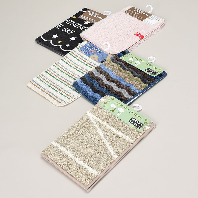 柄込みバスマット