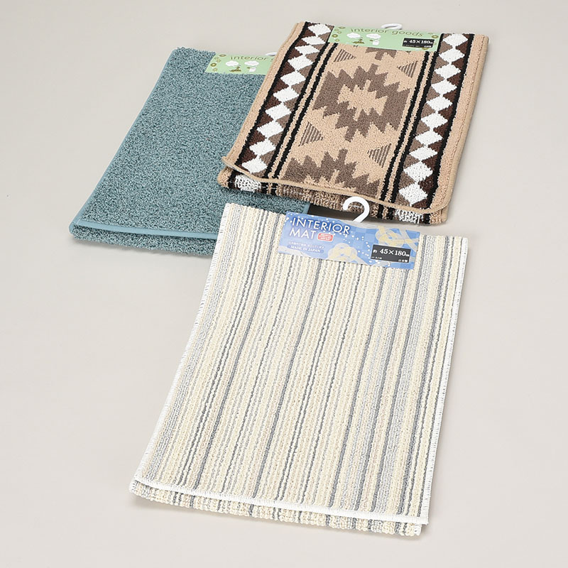 柄込みロングキッチンマット