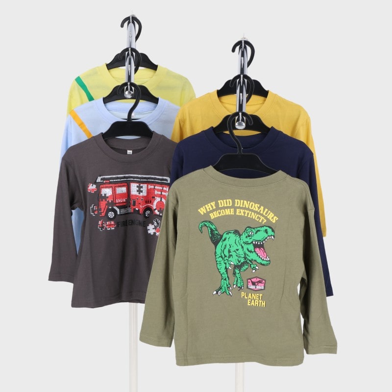 男児小寸長袖Tシャツ3柄