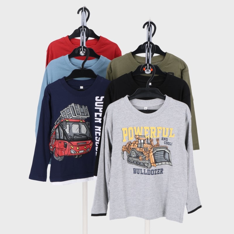 男児小寸長袖Tシャツ3柄