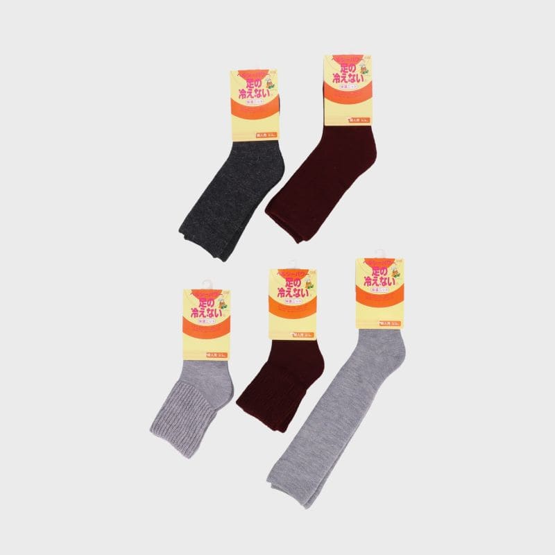 婦人足の冷えないパイルソックス