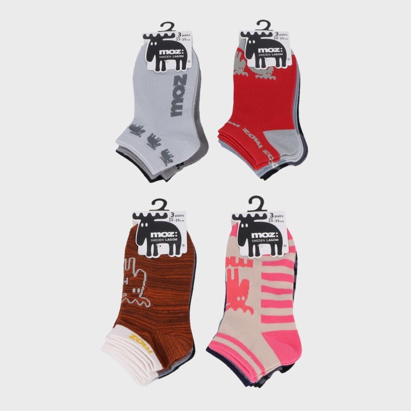 婦人MOZ3足組ショートソックス