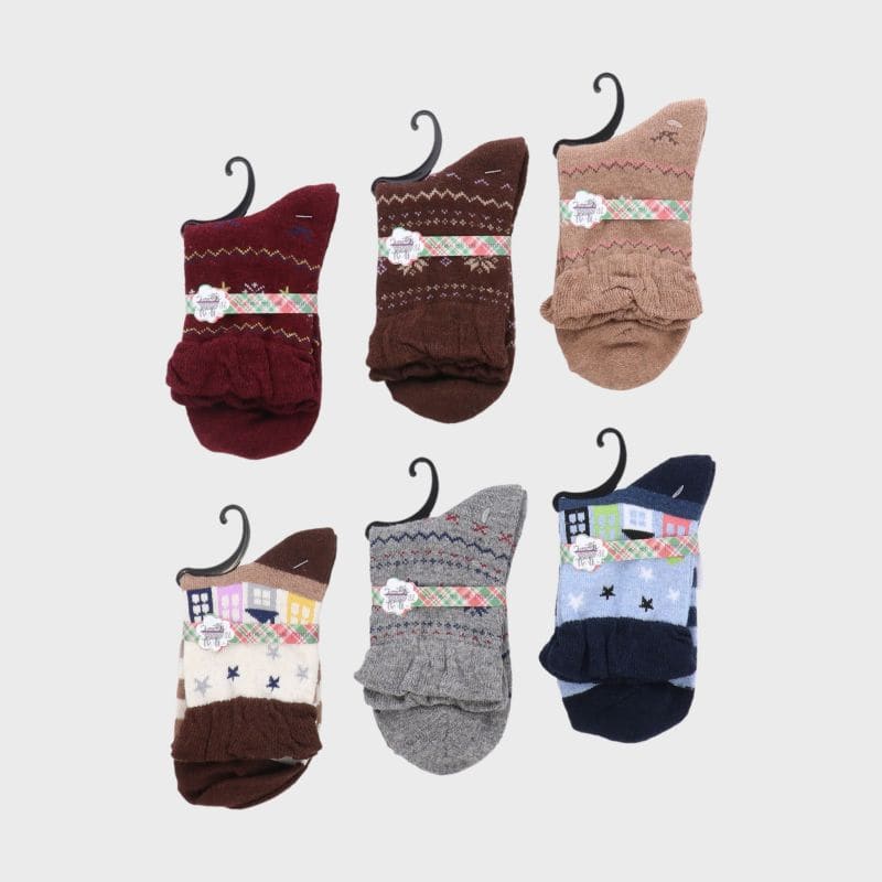 婦人毛混クルーソックス「A」