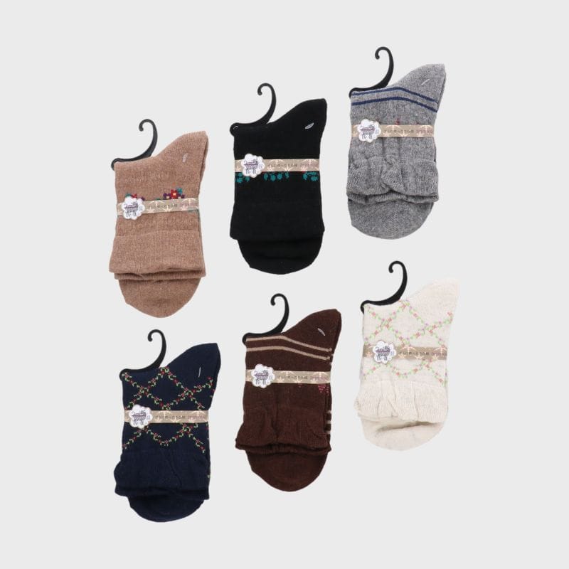 婦人毛混クルーソックス「C」