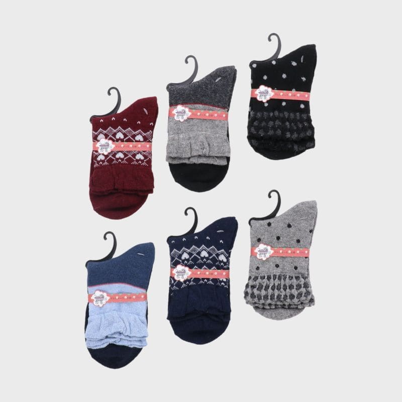 婦人毛混クルーソックス「D」