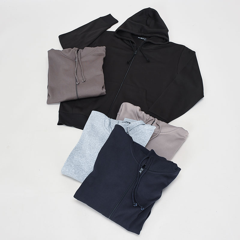 紳士裏起毛無地フルジップパーカー