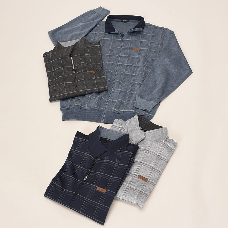 紳士ダンボール前身格子カットジャケット