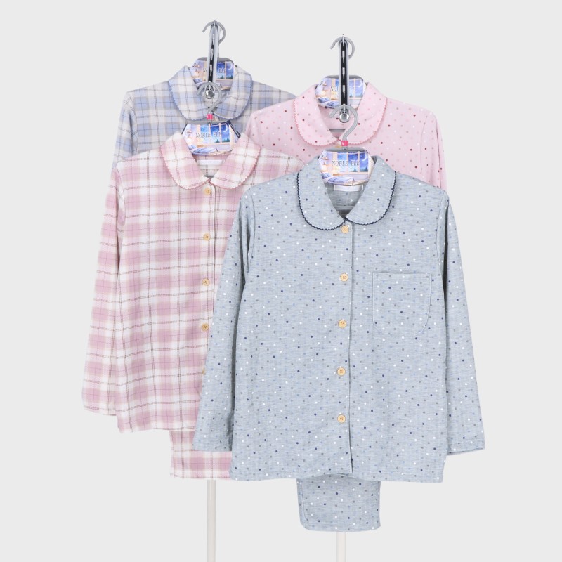 婦人梅春キルトパジャマ