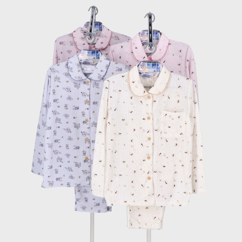 婦人梅春キルト動物柄パジャマ