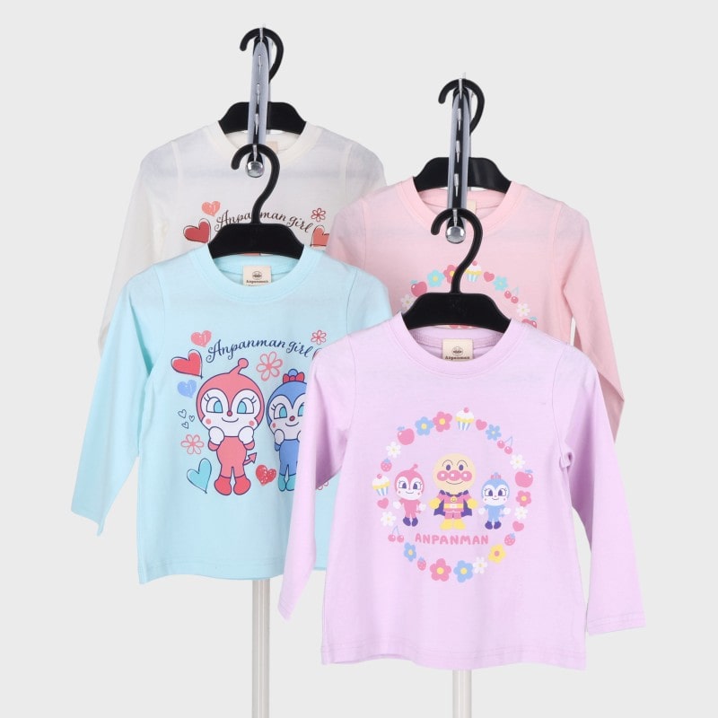 アンパン女児長袖Tシャツ2柄