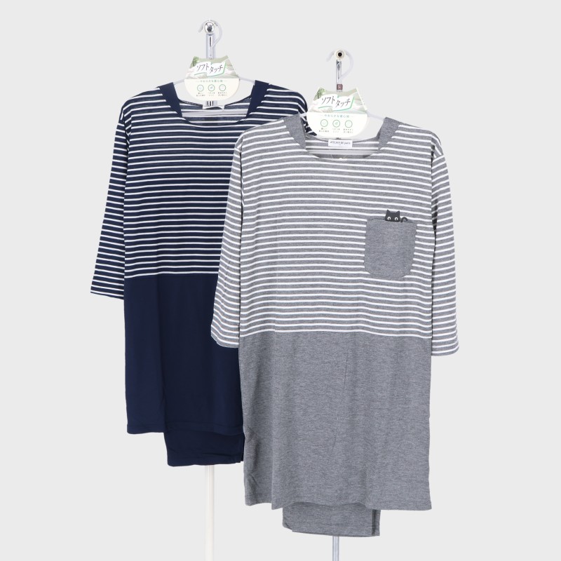 婦人7分袖天竺チュニックスーツ