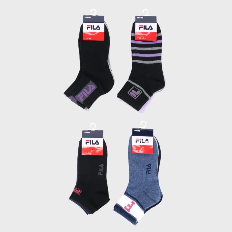 婦人FILAスニーカーソックス3足組