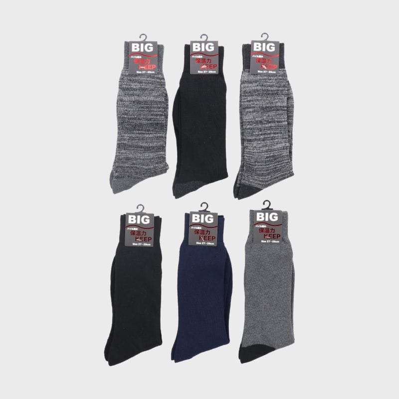 紳士綿混パイルソックス「D」(大寸)