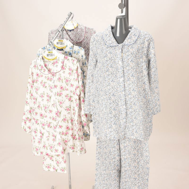 婦人綿100%二重ガーゼパジャマ