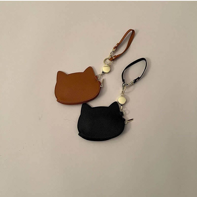 猫シルエットリール付きマルチケース