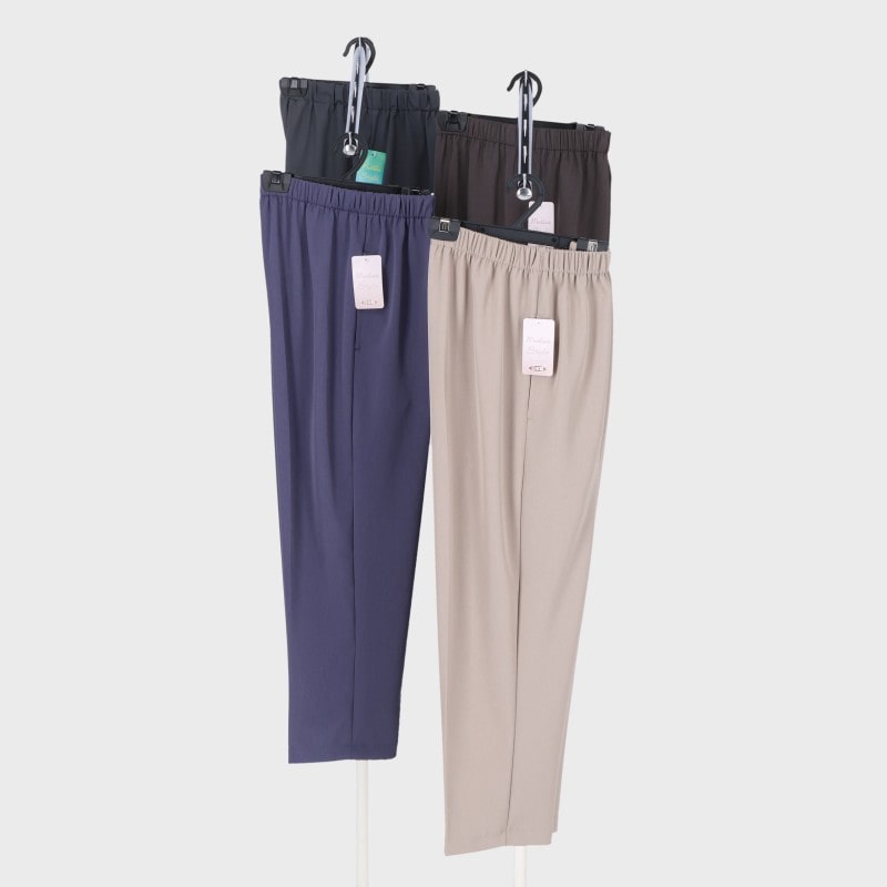 婦人日本製無地片ポケパンツ