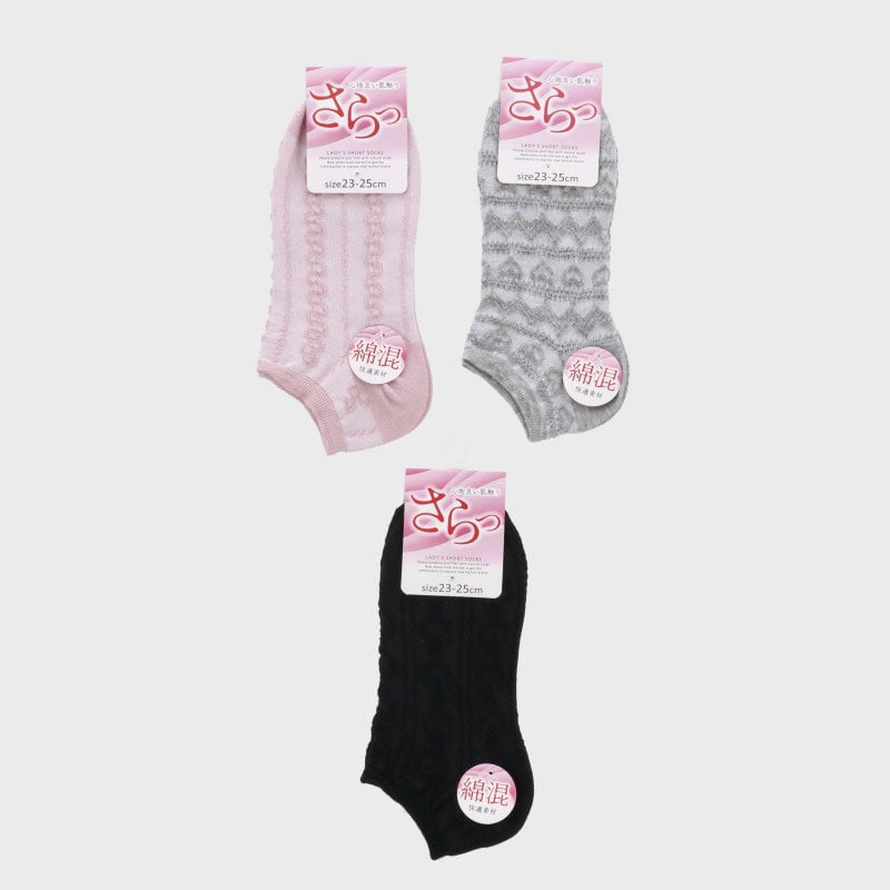 婦人綿混フロート柄アンクレット