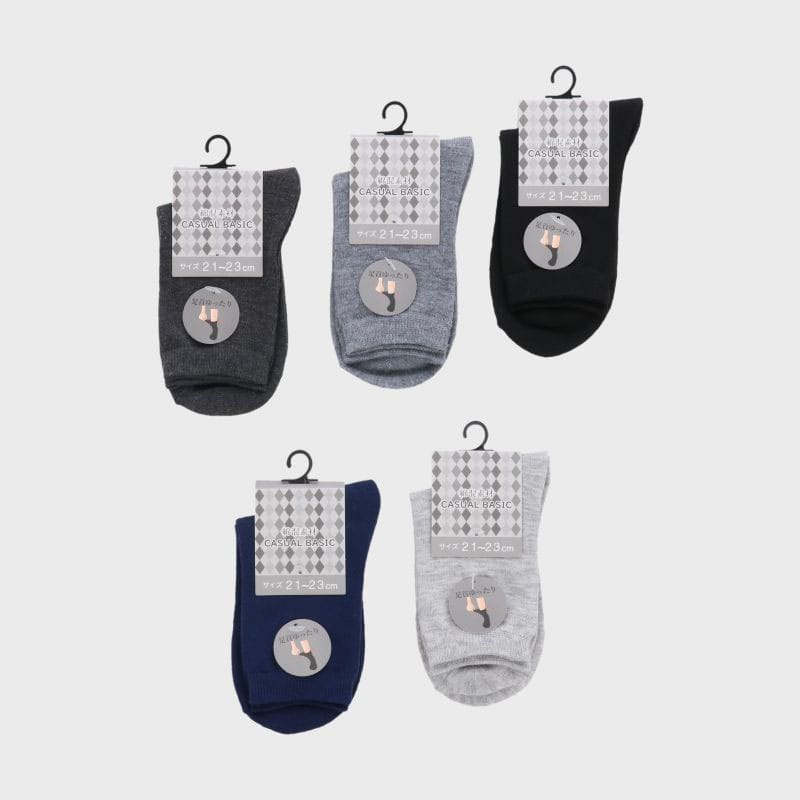婦人綿混クルーソックス「小寸」