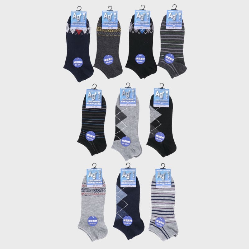 紳士綿混スニーカーソックス「A」