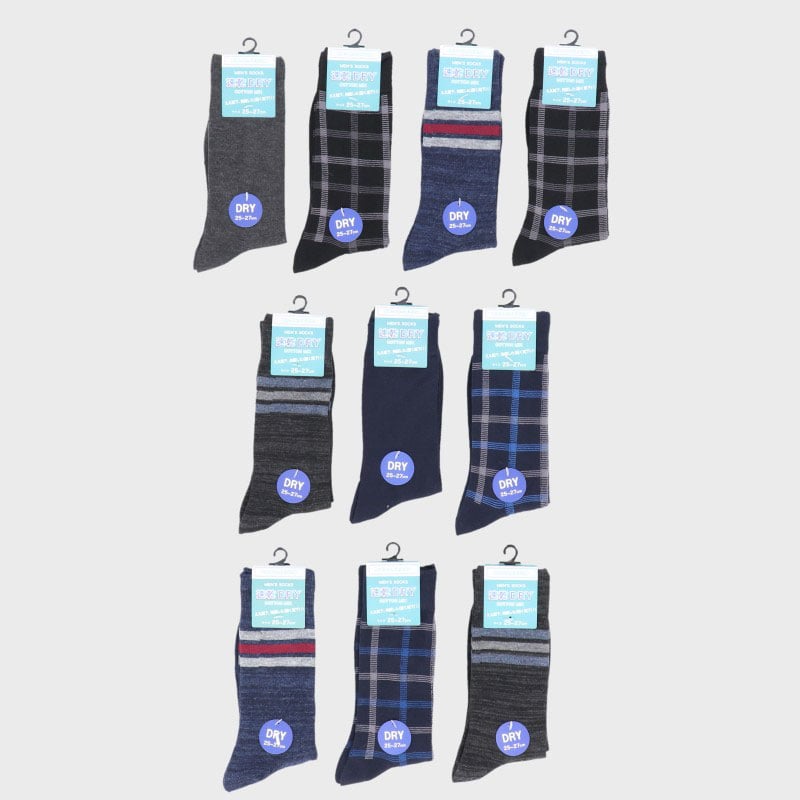 紳士綿混クルーソックス「C」