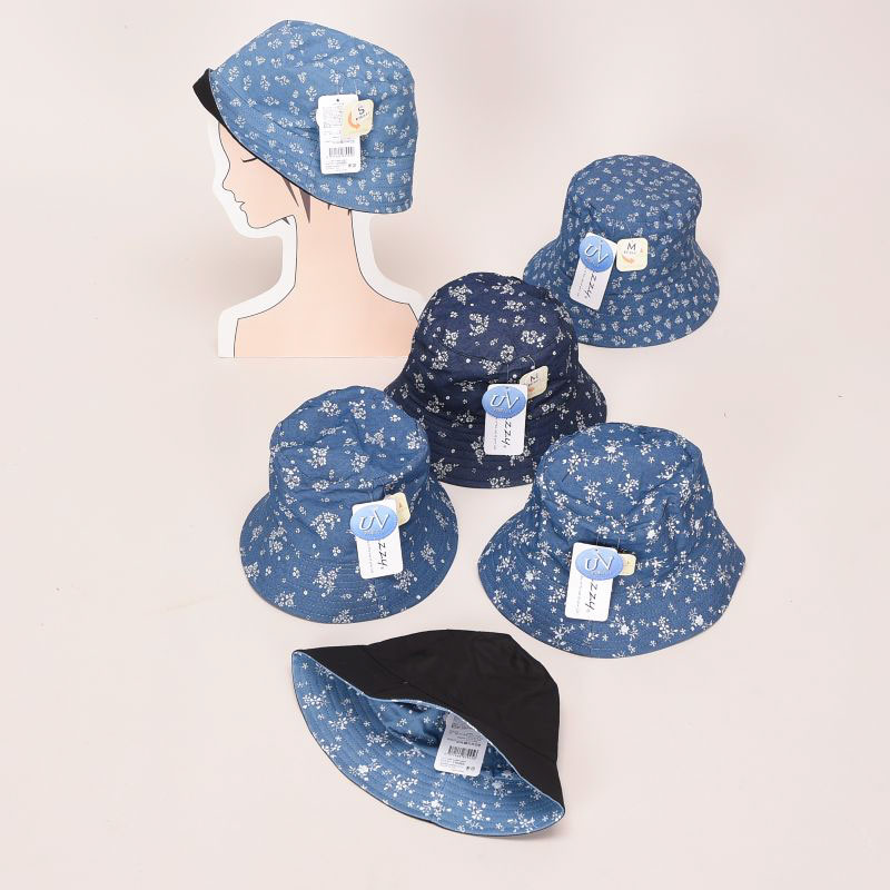 リバーシブル花柄デニムハットS・Mサイズ