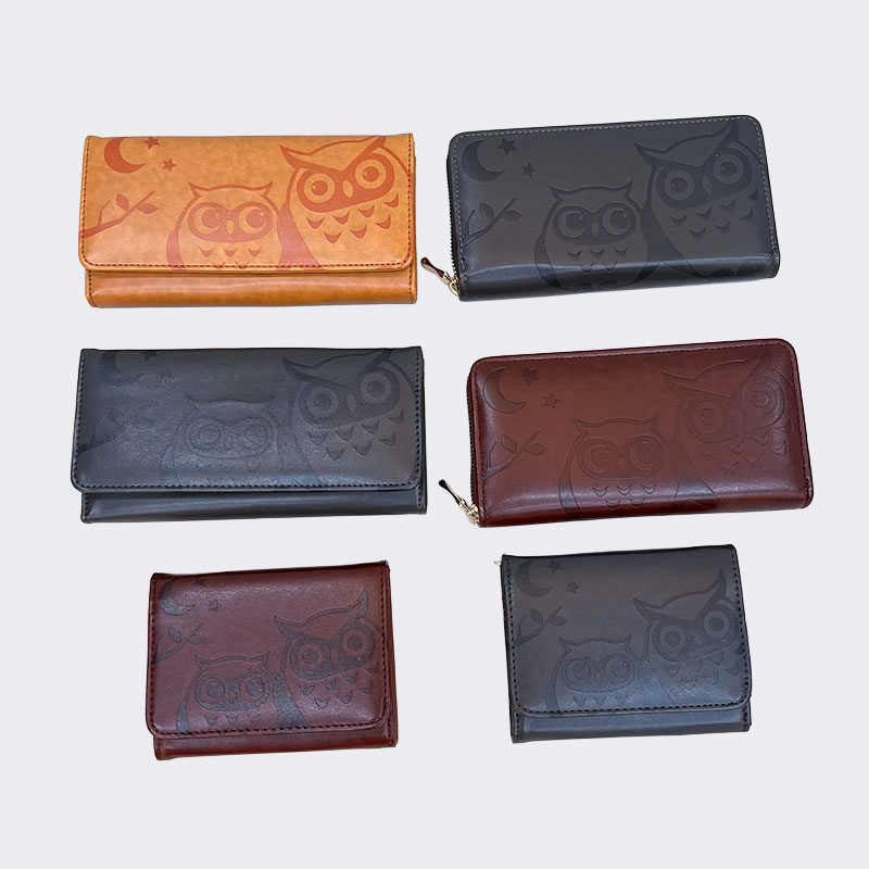フクロウ型押し財布(3型)