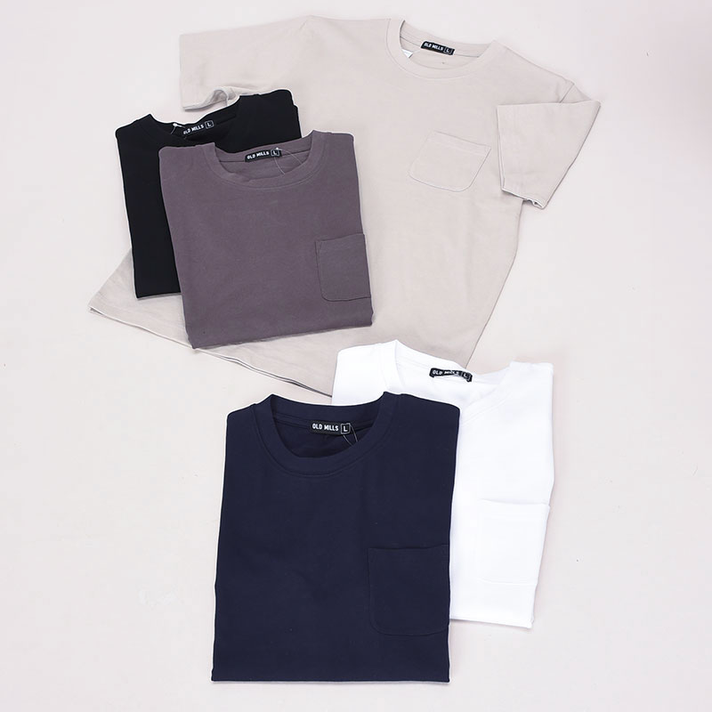 紳士ヘビーウェイト半袖無地ポケ付きTシャツ