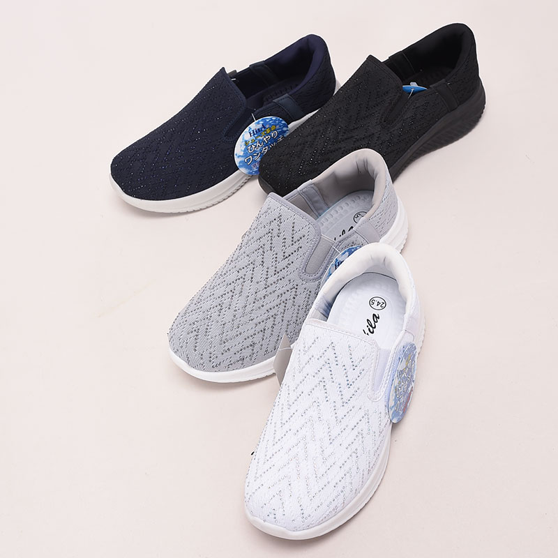 冷感簡単脱着!スニーカー婦人ストーン付き