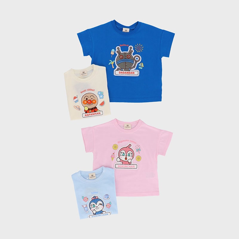 アンパンマンさがら刺繍半袖Tシャツ