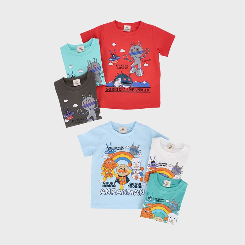 アンパンマン男児半袖Tシャツ2柄