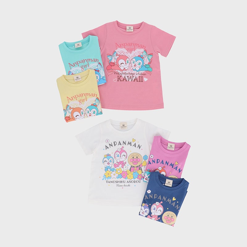 アンパンマン女児半袖Tシャツ2柄
