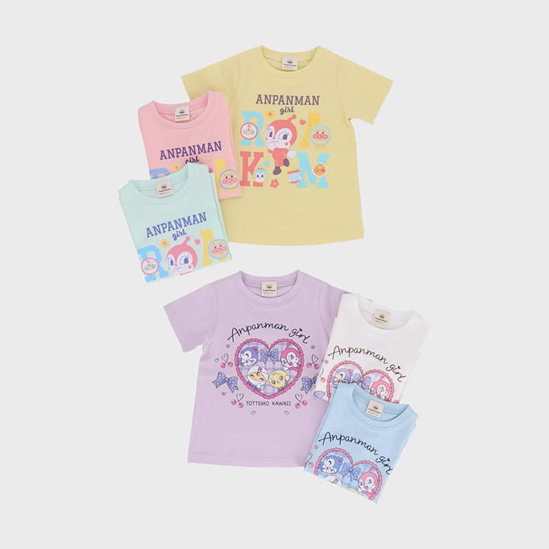 アンパンマン女児半袖Tシャツ2柄