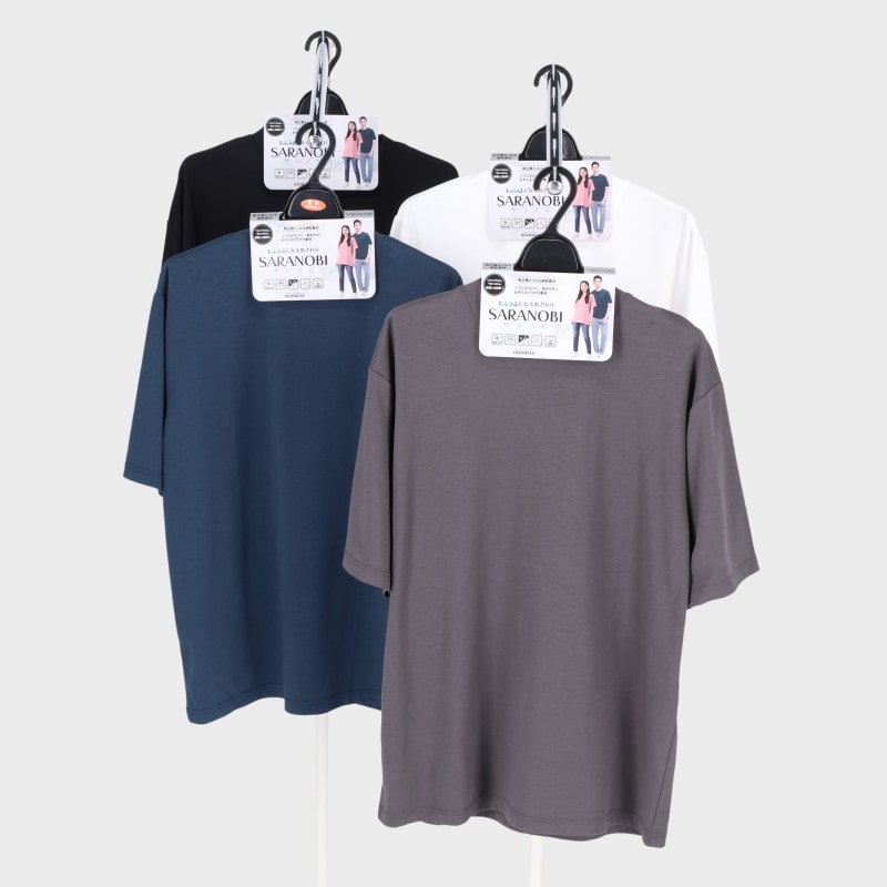紳士5分袖CVCソフトTシャツ(ダーク)