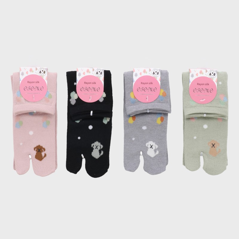 婦人『Rayon Silk』足袋ロークルー丈ソックス